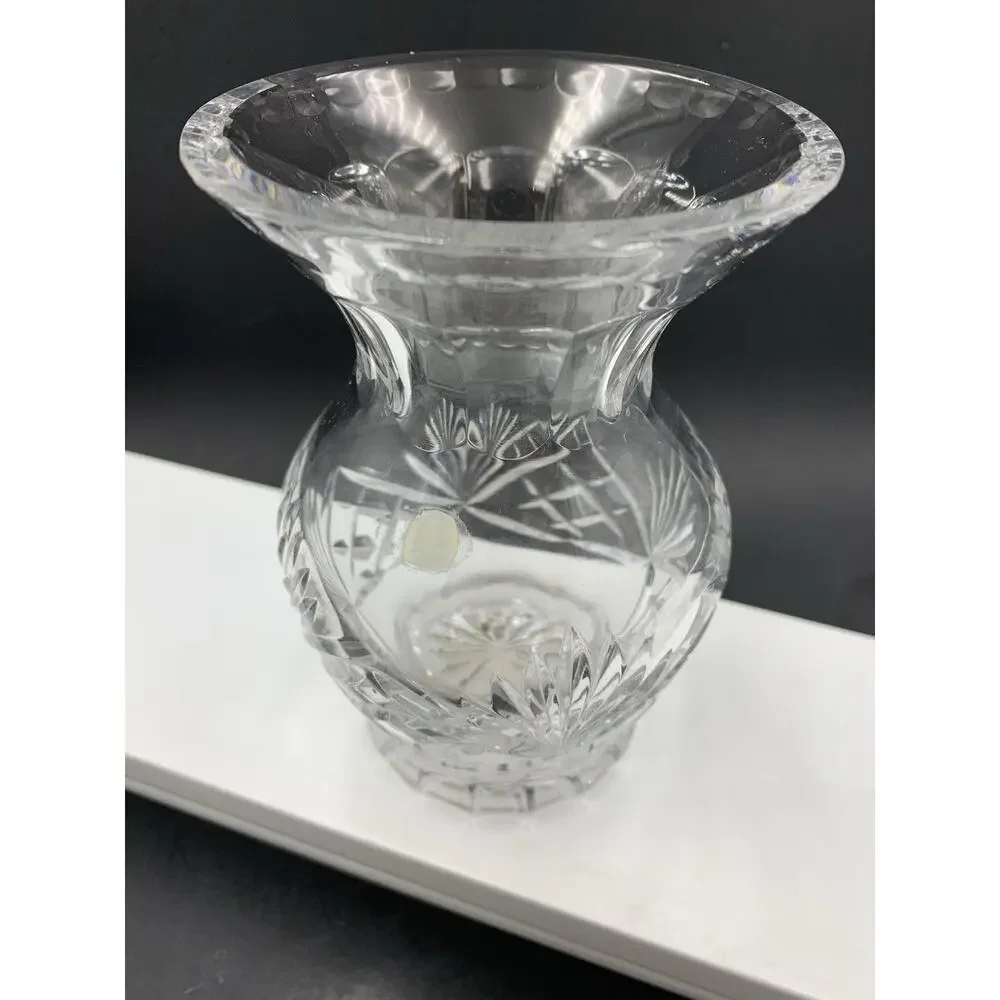 Lot of Lead Crystal Decor Rogaska Richmond Vase AND Short Waterford Candlestick